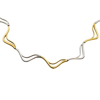 9ct 2-Tone Gold 11.6g 17 inch Necklace